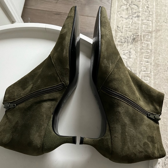 Seducta Paris Suede Kitten Heel Pointed Toe Ankle Boots Size 7.5 - Picture 13 of 14